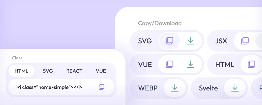 Get icon font and multiple frameworks